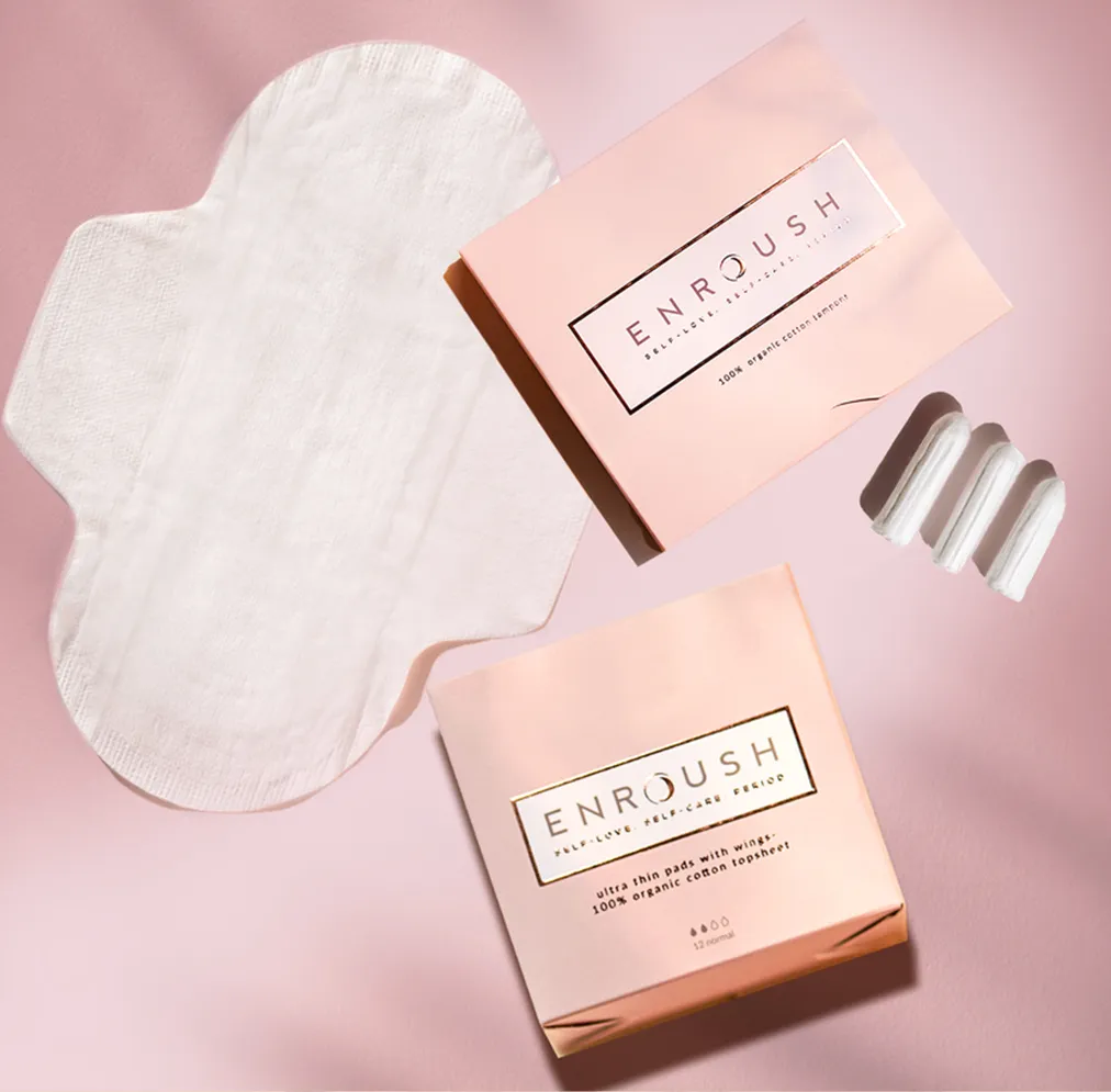 Enroush 100% Organic Cotton Pads and Tampons — Made in Belgium